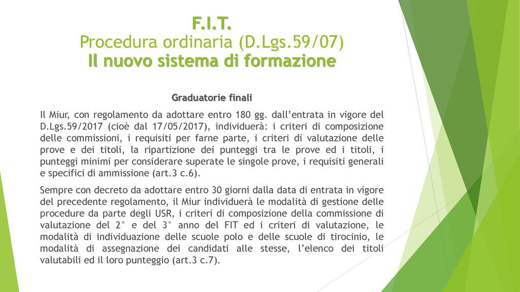 F.I.T.. - Ppt Scaricare