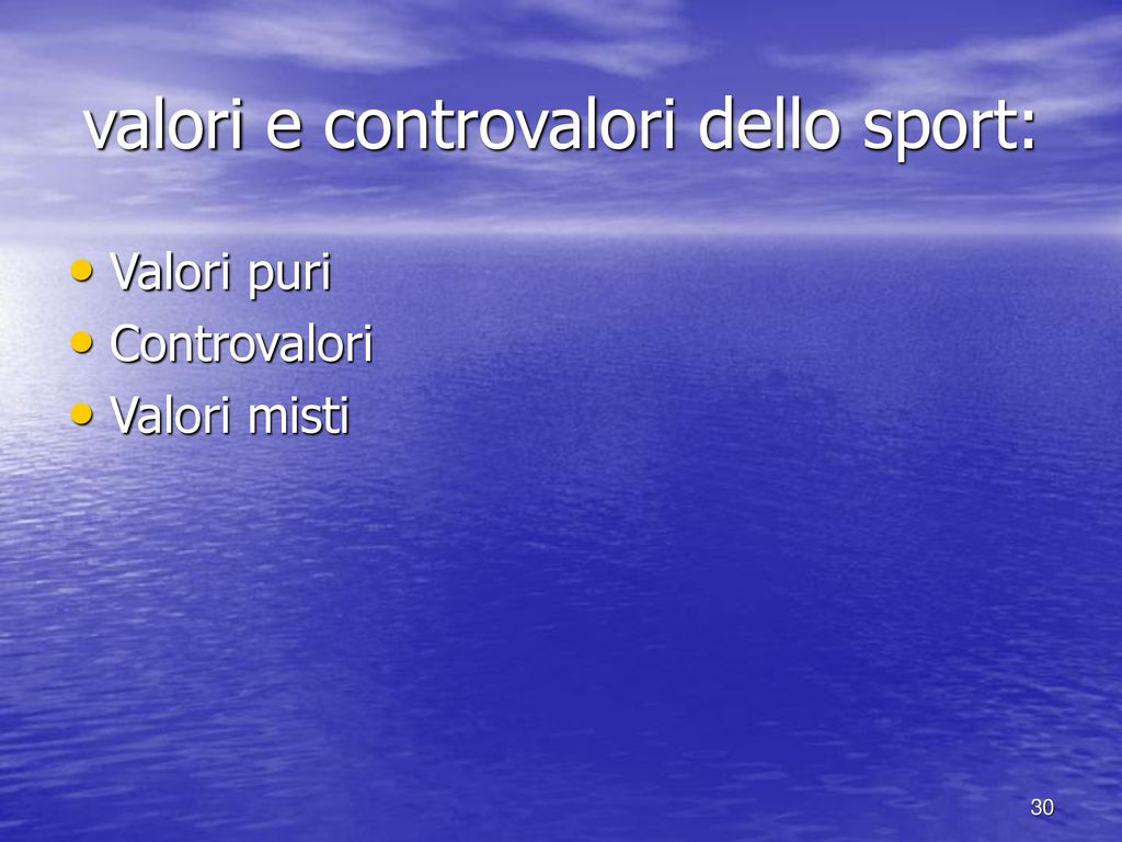 L’educazione Ai Valori Attraverso Lo Sport - Ppt Scaricare