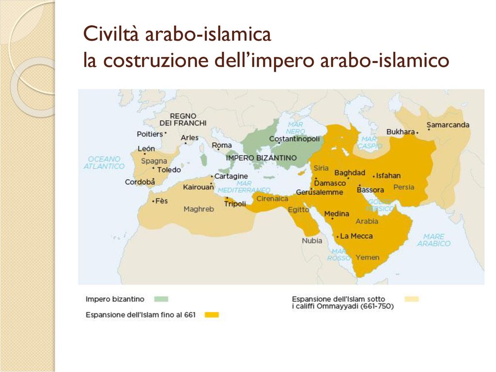 Civiltà arabo-islamica la costruzione dell’impero arabo-islamico