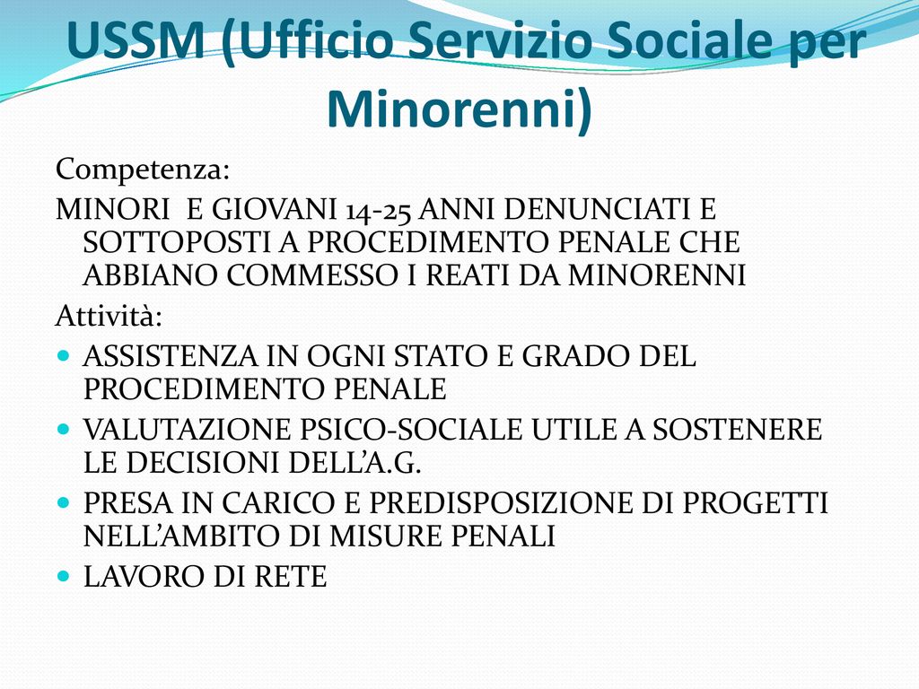 Servizi Sociali Della Giustizia - Ppt Scaricare