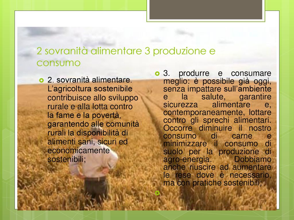 Agricoltura Sostenibile - Ppt Scaricare