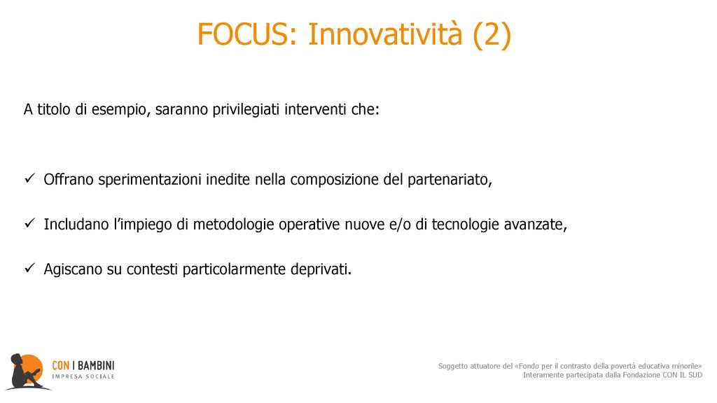 FOCUS: Innovatività (2)