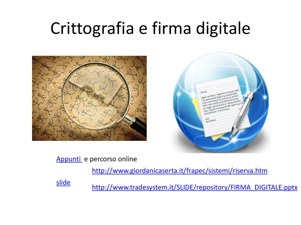 Crittografia e firma digitale