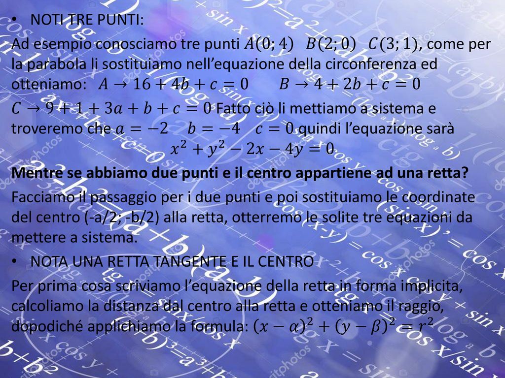 Geometria Analitica La Circonferenza Ppt Scaricare 3496