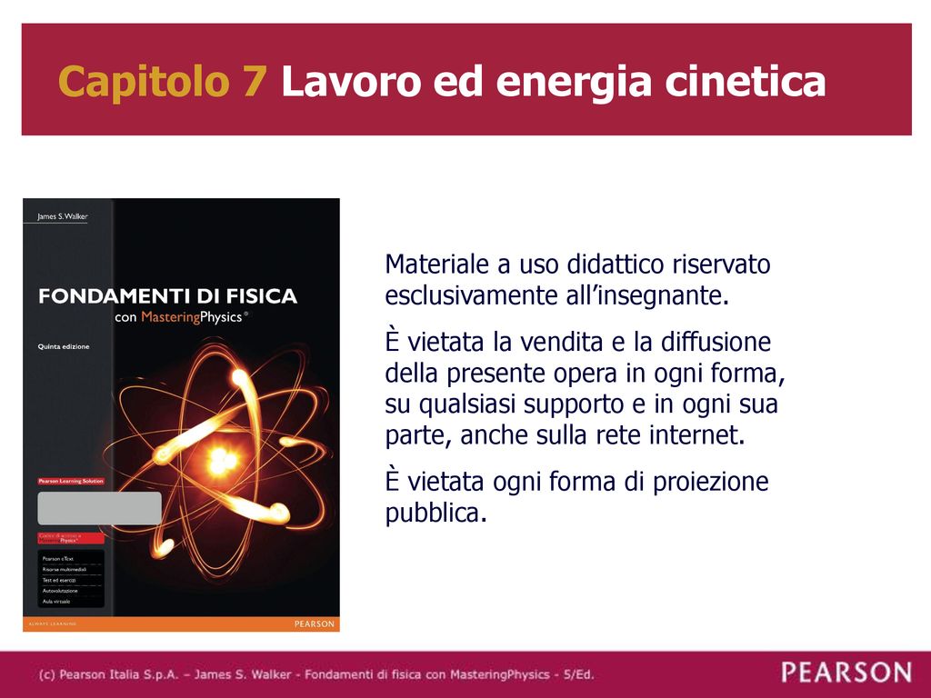 Capitolo 7 Lavoro Ed Energia Cinetica Ppt Scaricare