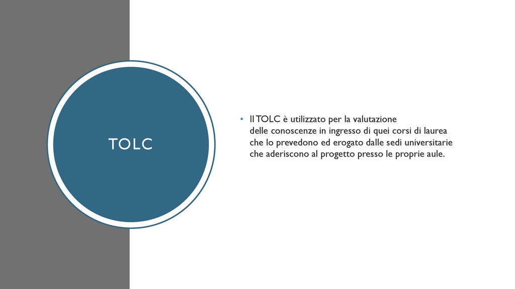 TOLC TEST ONLINE CISIA. - ppt scaricare