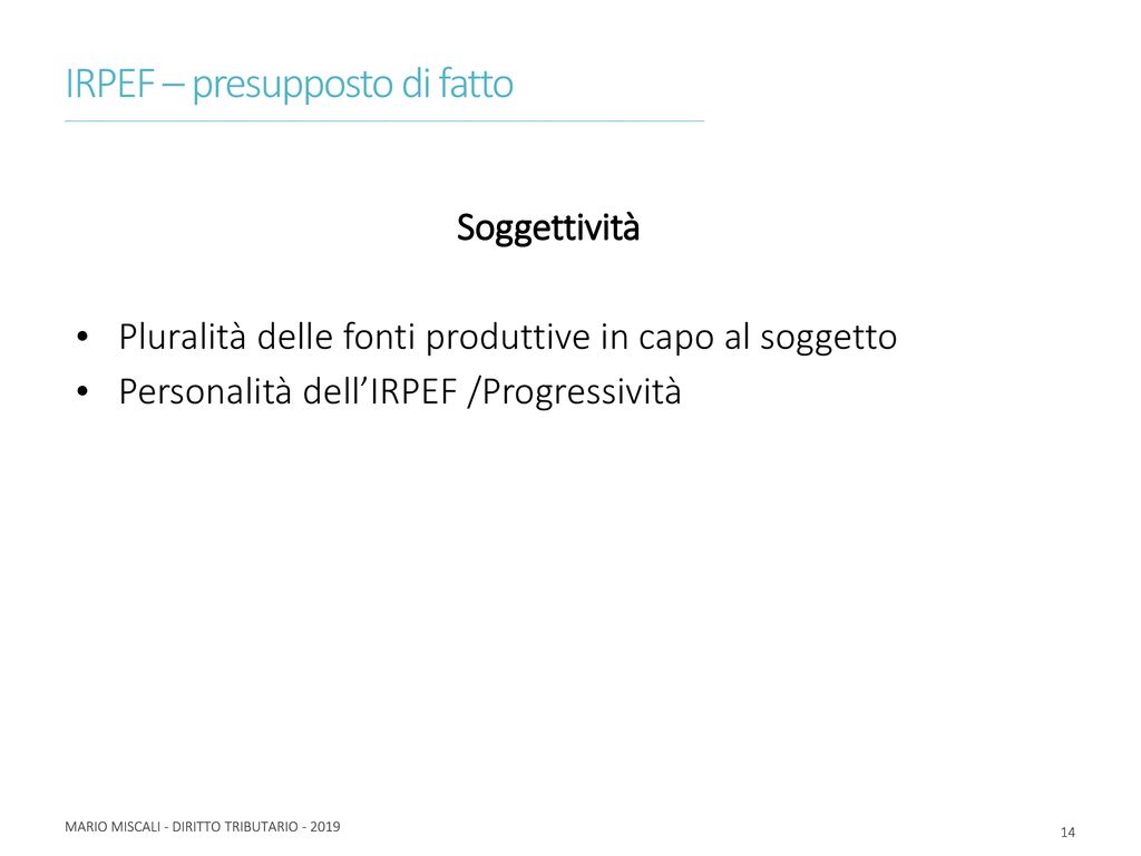 LEZIONE N. 4 L’IMPOSIZIONE SUL REDDITO Prof - Ppt Scaricare