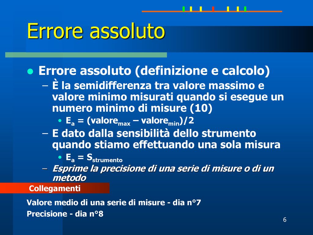 teoria degli errori chimica scienze integrate ppt scaricare