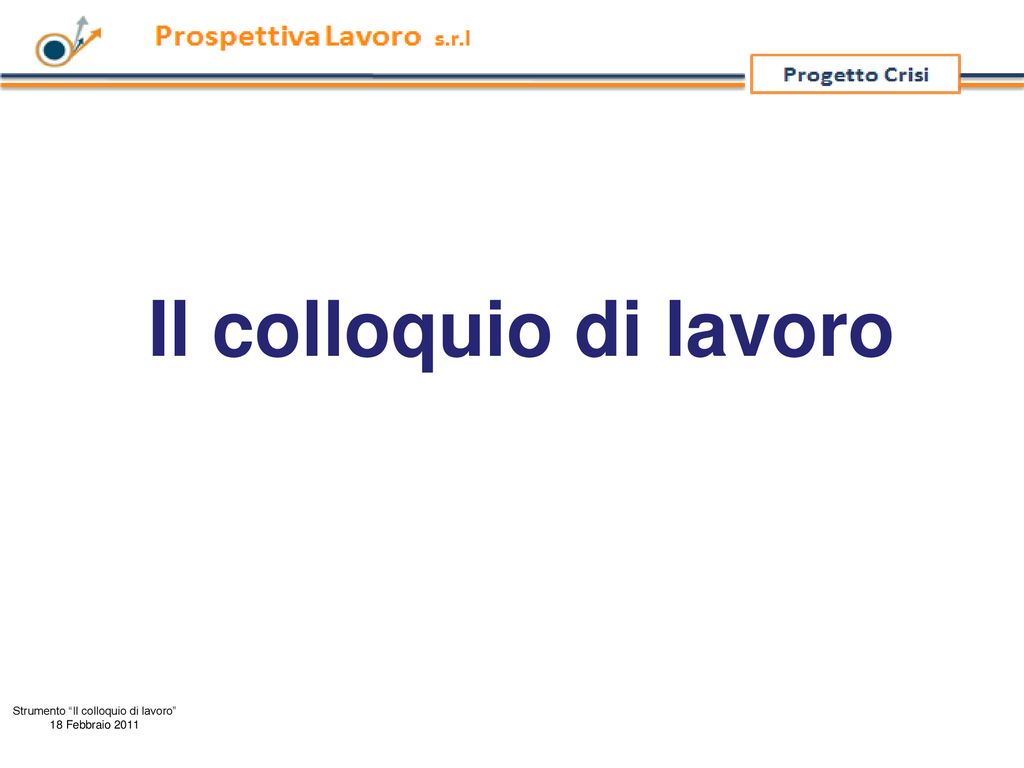 Strumento “il Colloquio Di Lavoro” Ppt Scaricare 1277