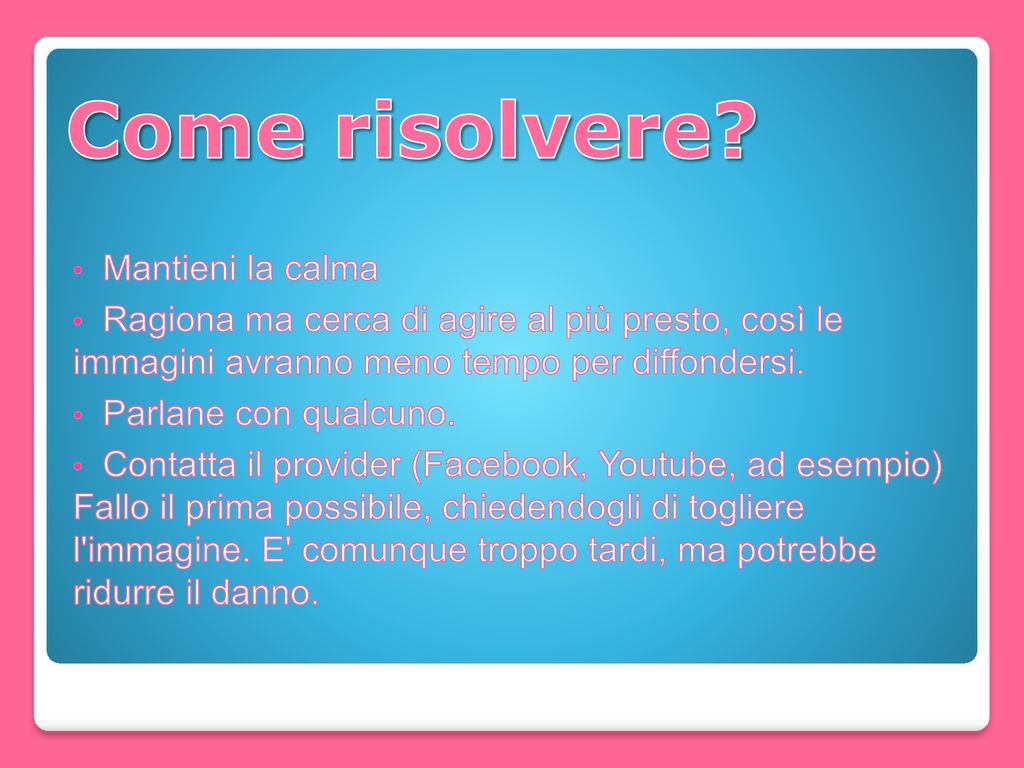 mantieni la calma e resisti al bullismo