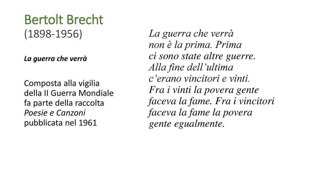 Quella stupida guerra che obbliga la Pace a restare fuori dalla porta… -  Bresciadesso