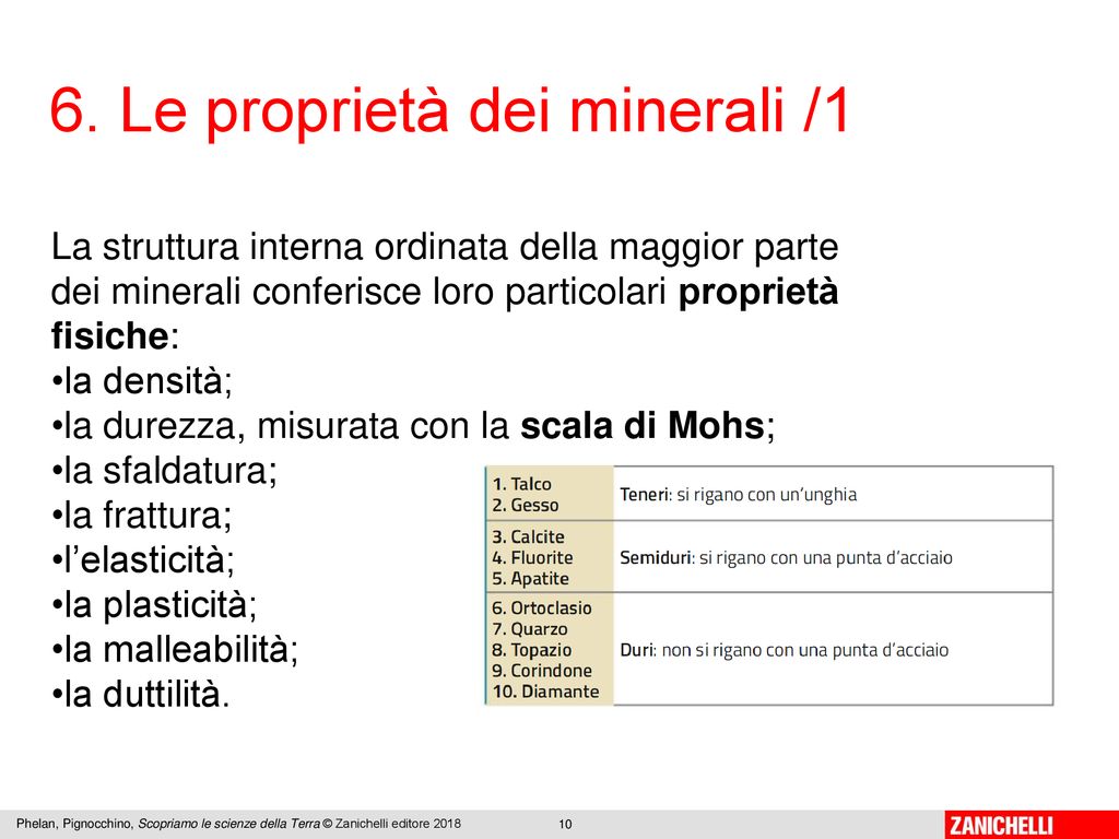 6. Le proprietà dei minerali /1