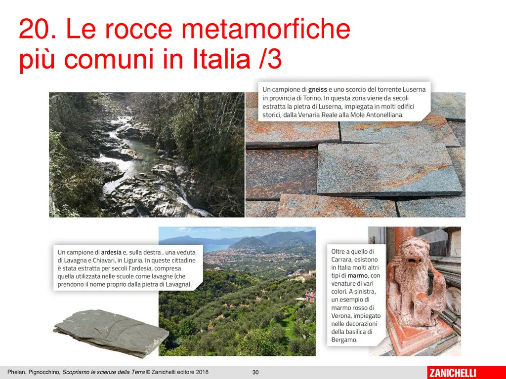 20. Le rocce metamorfiche più comuni in Italia /3