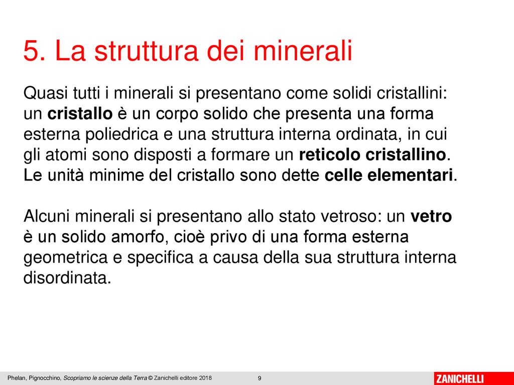 5. La struttura dei minerali