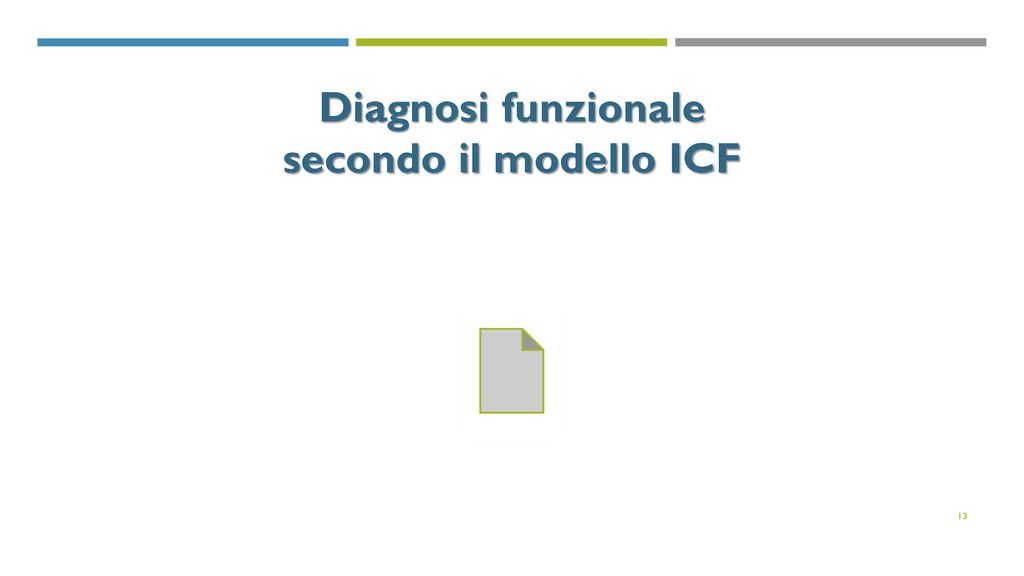 Diagnosi funzionale secondo il modello ICF