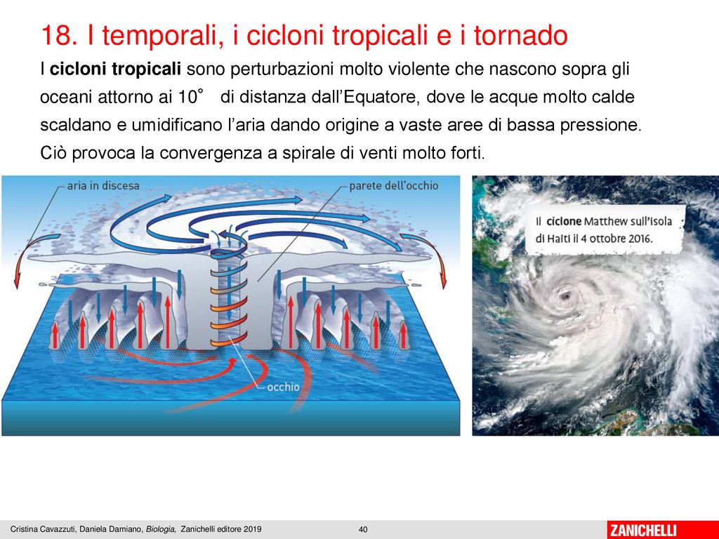 18. I temporali, i cicloni tropicali e i tornado