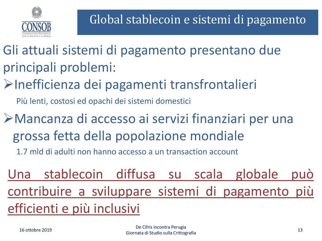 Global stablecoin e sistemi di pagamento