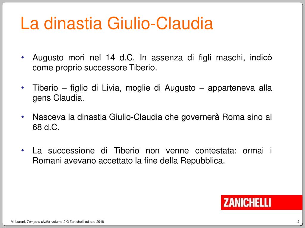 La dinastia Giulio-Claudia