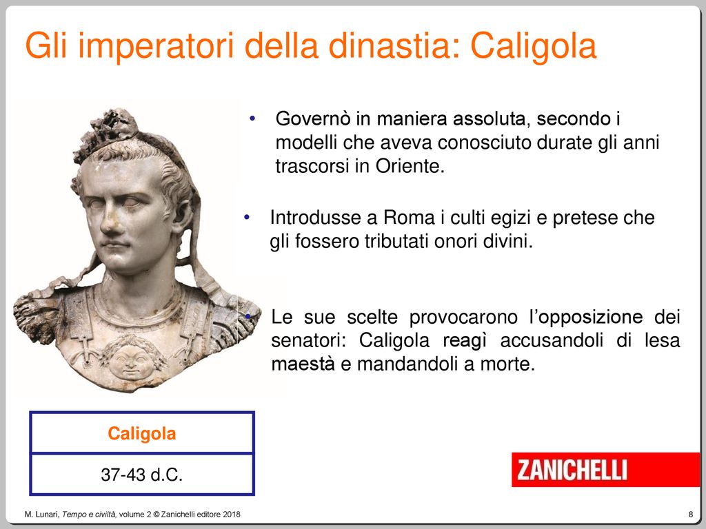 Gli imperatori della dinastia: Caligola