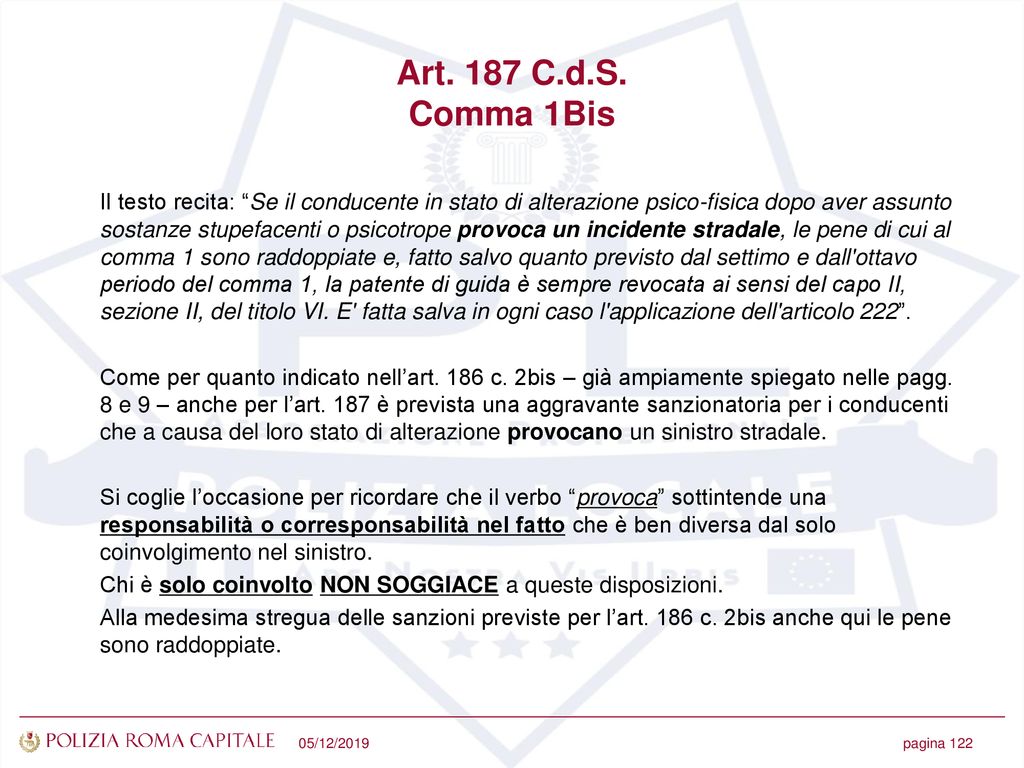 Art. 187 C.d.S. Comma 1Bis
