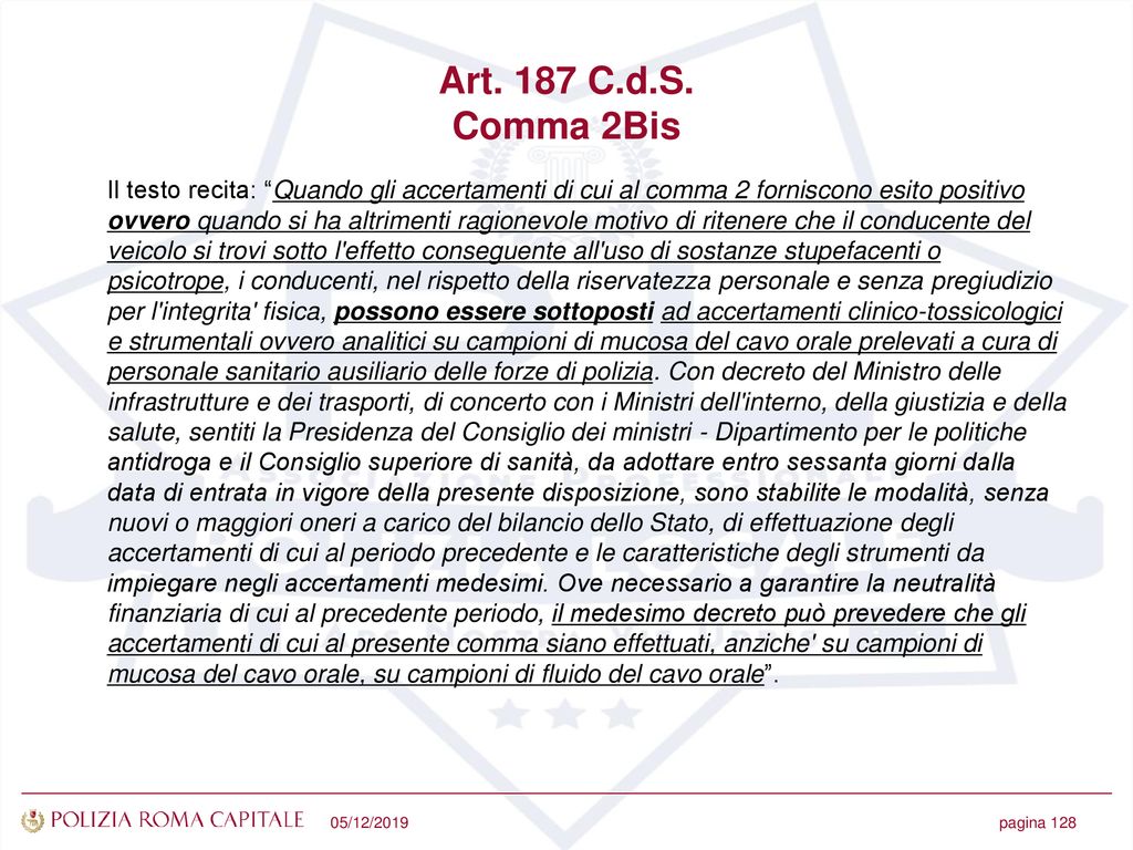 Art. 187 C.d.S. Comma 2Bis