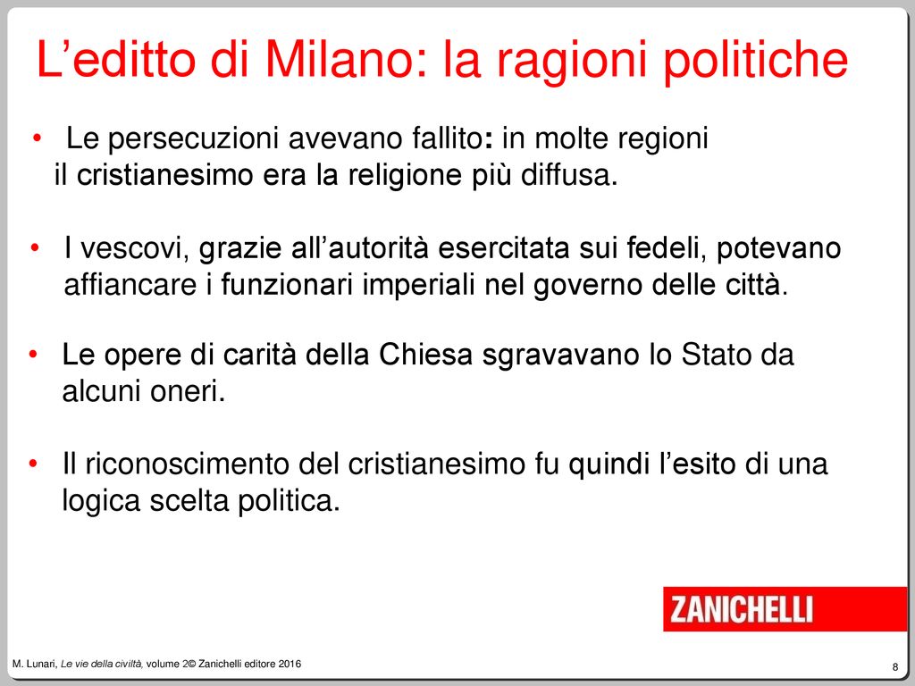L’editto di Milano: la ragioni politiche