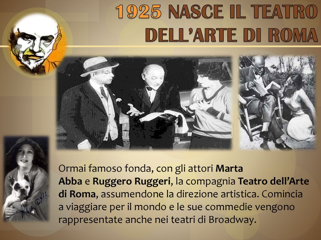 1925 NASCE IL TEATRO DELL’ARTE DI ROMA