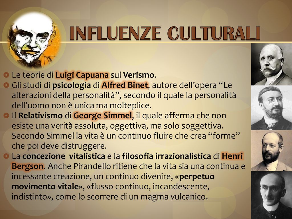 INFLUENZE CULTURALI Le teorie di Luigi Capuana sul Verismo.