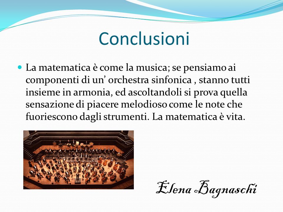 Conclusioni Elena Bagnaschi