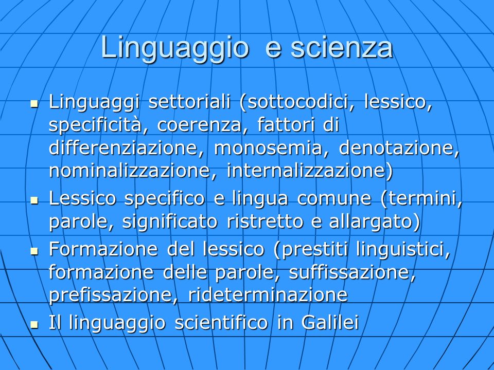 Linguaggio e scienza