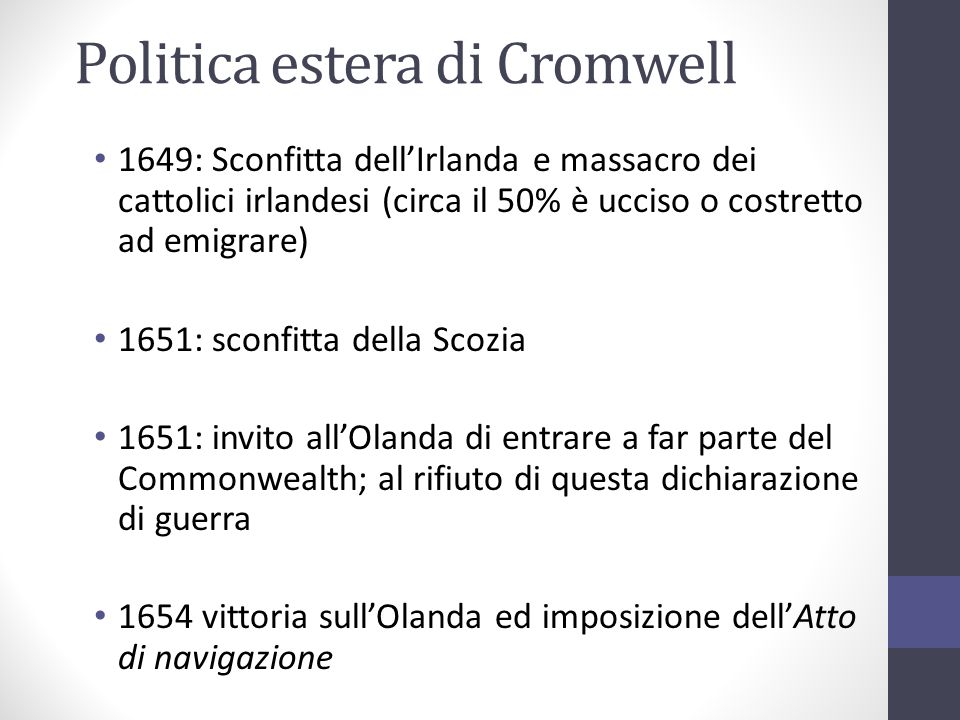 Politica estera di Cromwell