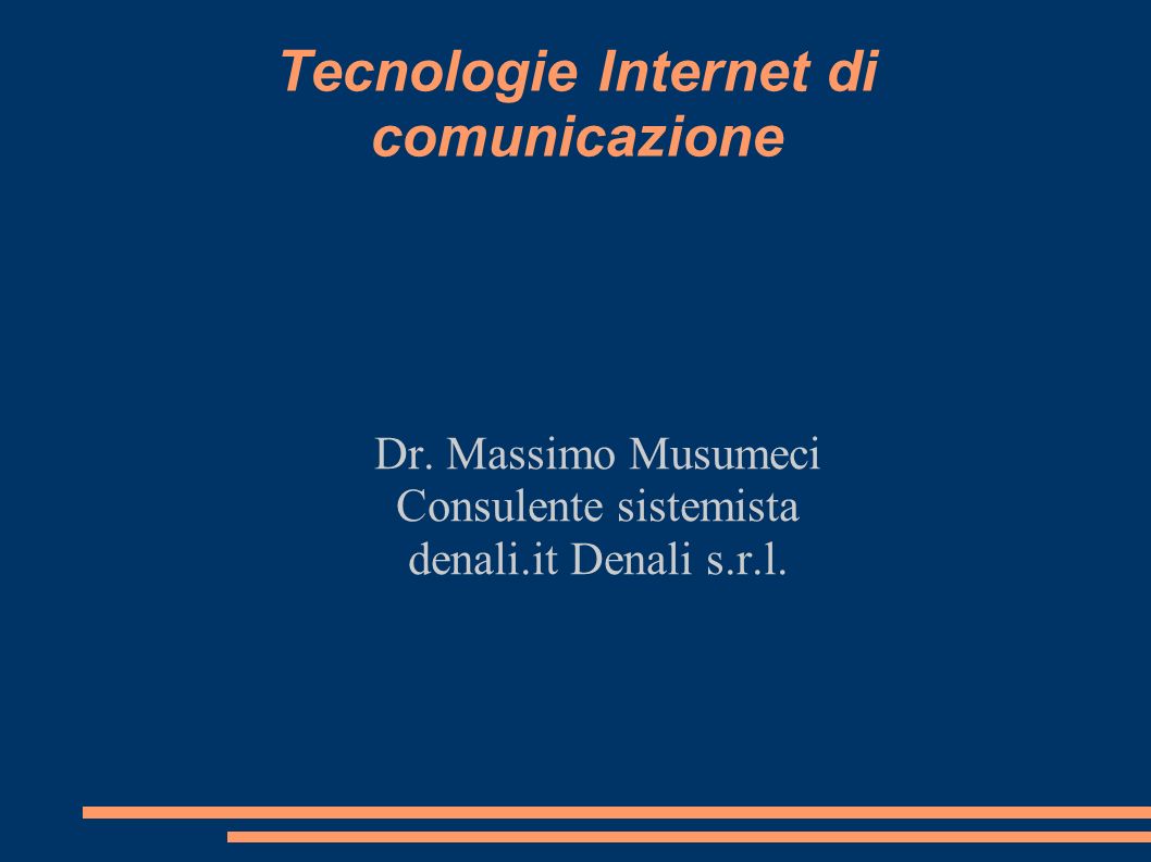 Tecnologie Internet di comunicazione