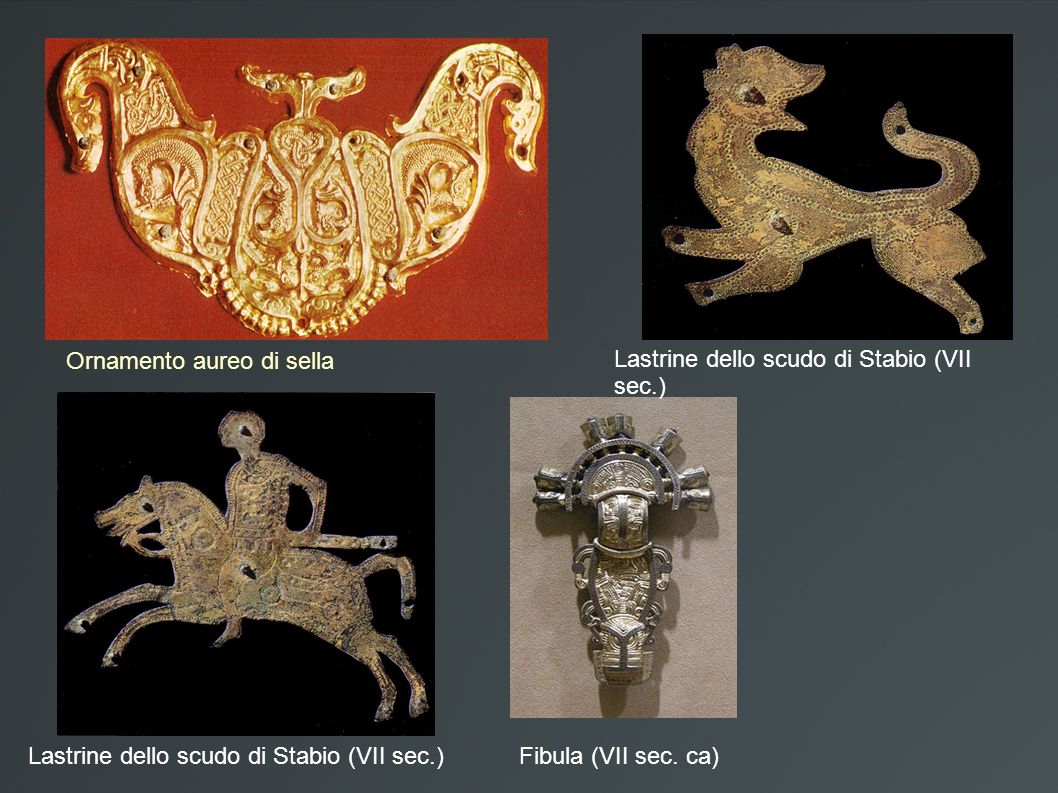 Ornamento aureo di sella Lastrine dello scudo di Stabio (VII sec.)