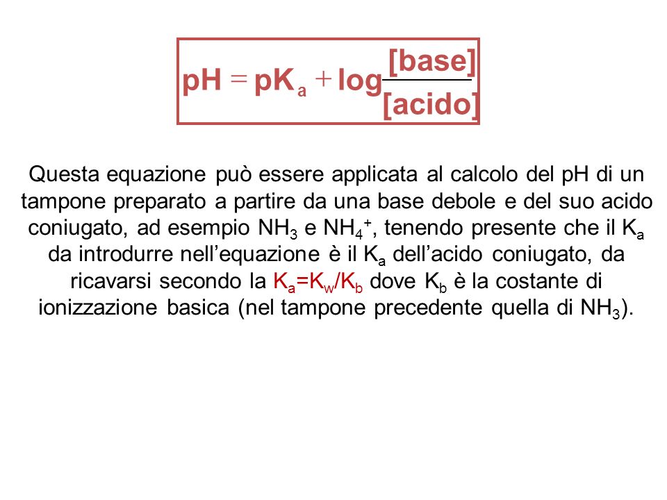 [acido] [base] log pK pH + =