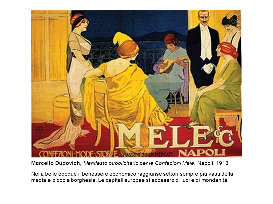 Marcello Dudovich, Manifesto pubblicitario per le Confezioni Mele, Napoli, 1913
