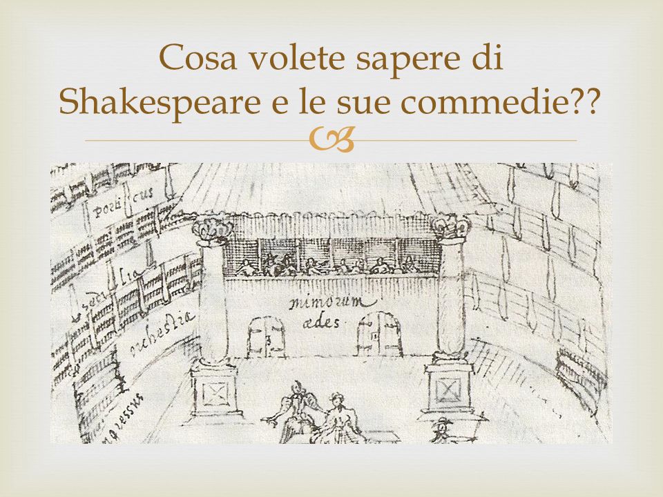 Cosa volete sapere di Shakespeare e le sue commedie