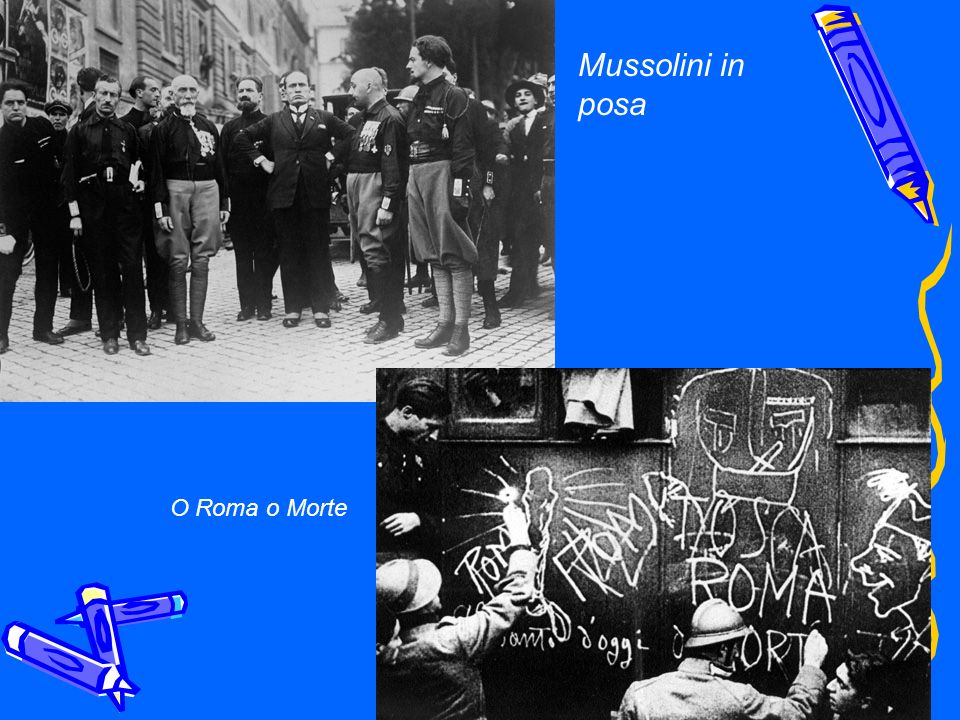 Mussolini in posa O Roma o Morte