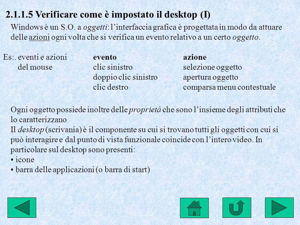 Verificare come è impostato il desktop (I)