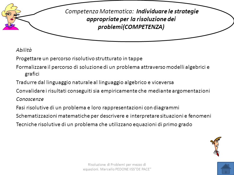 Competenza Matematica: Individuare le strategie appropriate per la risoluzione dei problemi(COMPETENZA)