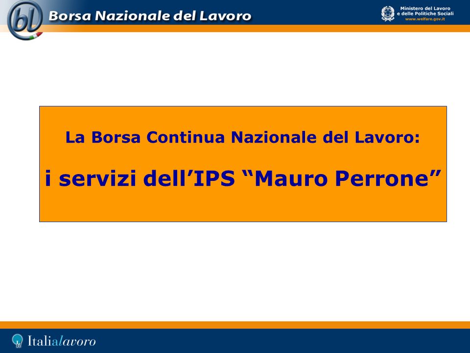 i servizi dell’IPS Mauro Perrone