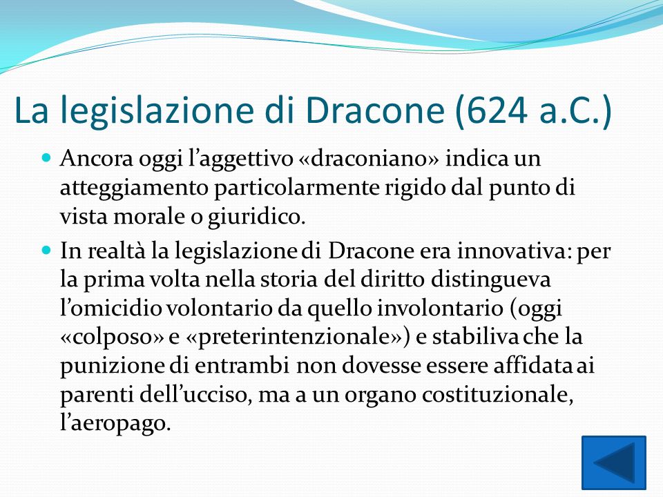 La legislazione di Dracone (624 a.C.)