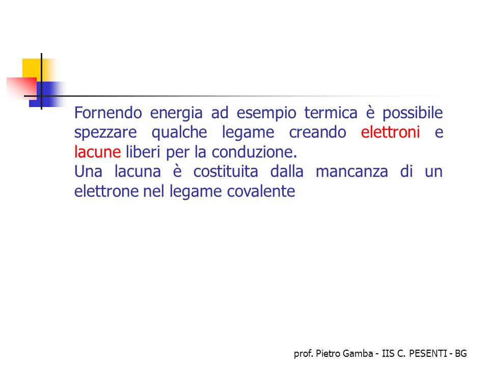 prof. Pietro Gamba - IIS C. PESENTI - BG