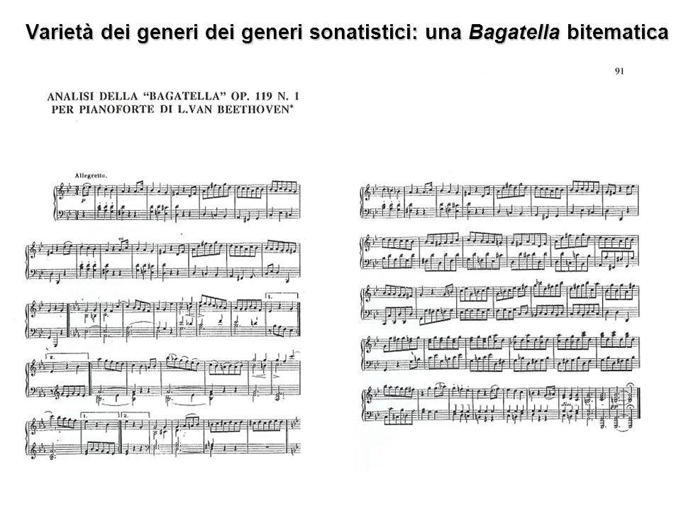 Varietà dei generi dei generi sonatistici: una Bagatella bitematica