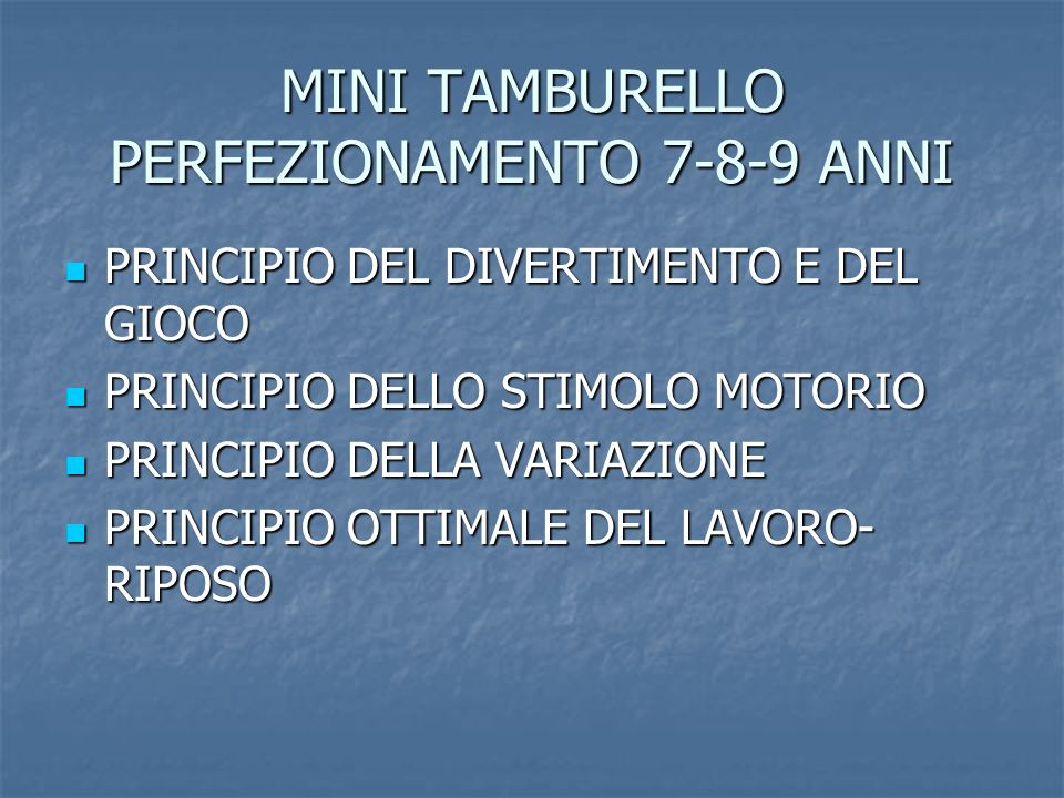 MINI TAMBURELLO PERFEZIONAMENTO ANNI