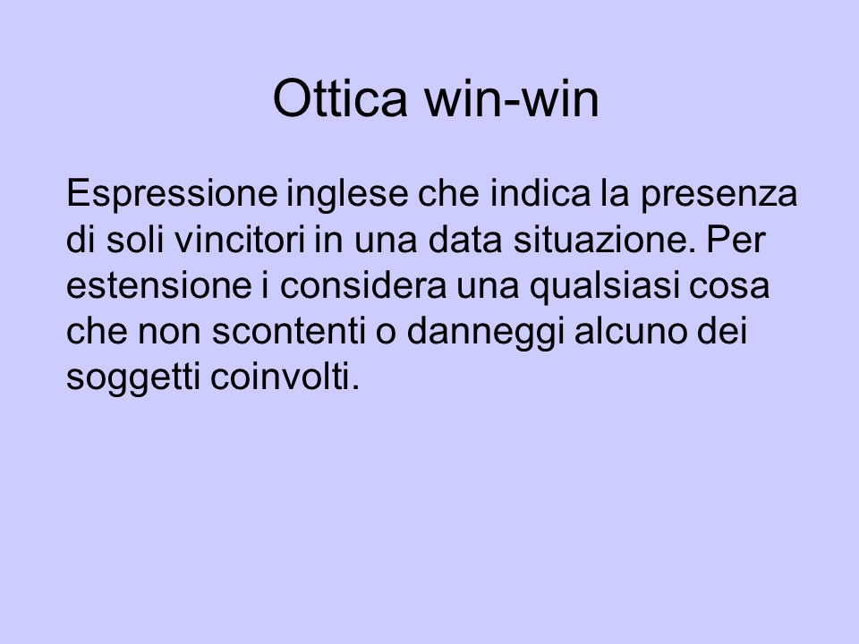 Ottica win-win