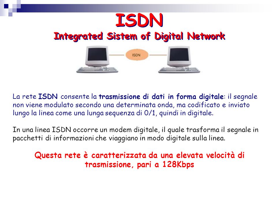ISDN Integrated Sistem of Digital Network