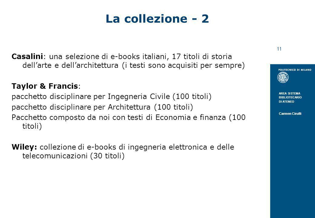 La collezione - 2 Casalini: una selezione di e-books italiani, 17 titoli di storia dell’arte e dell’architettura (i testi sono acquisiti per sempre)
