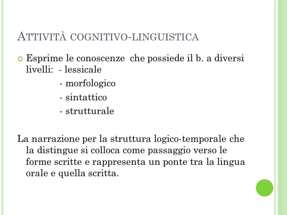 Attività cognitivo-linguistica