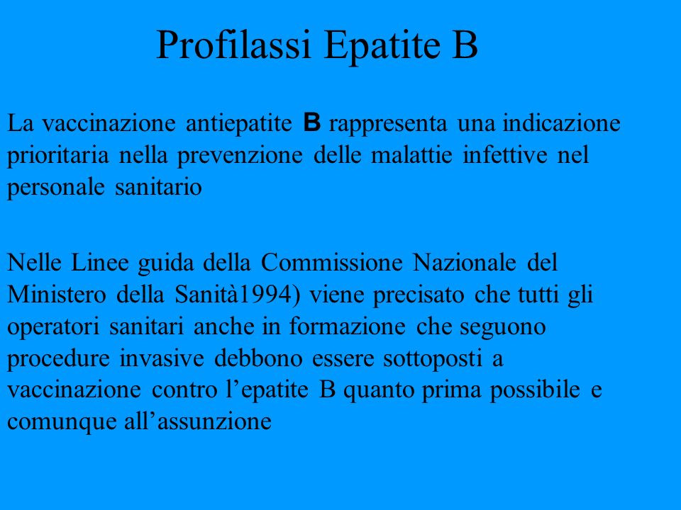 Profilassi Epatite B