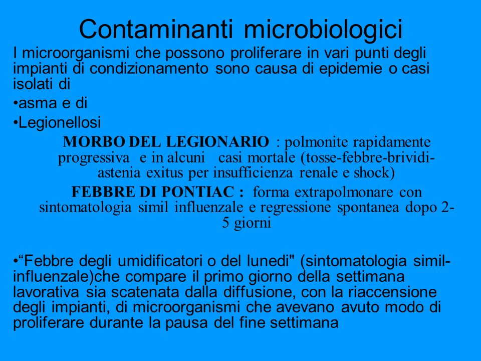 Contaminanti microbiologici